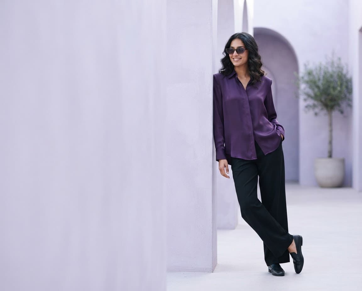 Model wearing the new fashion collection